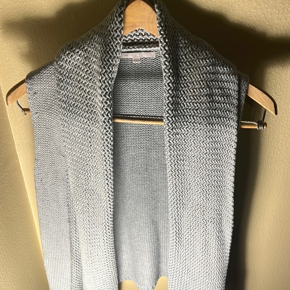 Gap Women’s Sleeveless Shawl Collar Open Cardigan Color Blue Size Medium